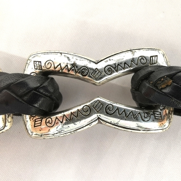 Brighton Vtg Women's Medium Silver Tone Bow Belt - Picture 6 of 13